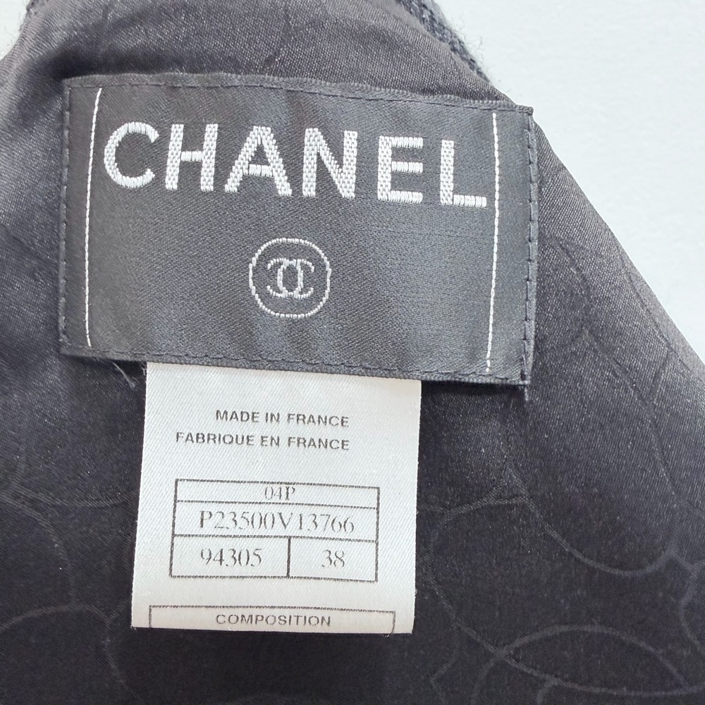 Rare Vintage CHANEL Fringe Trim Knit Jacket Karl Lagerfeld Era - Sz FR 38 - - Picture 9 of 15